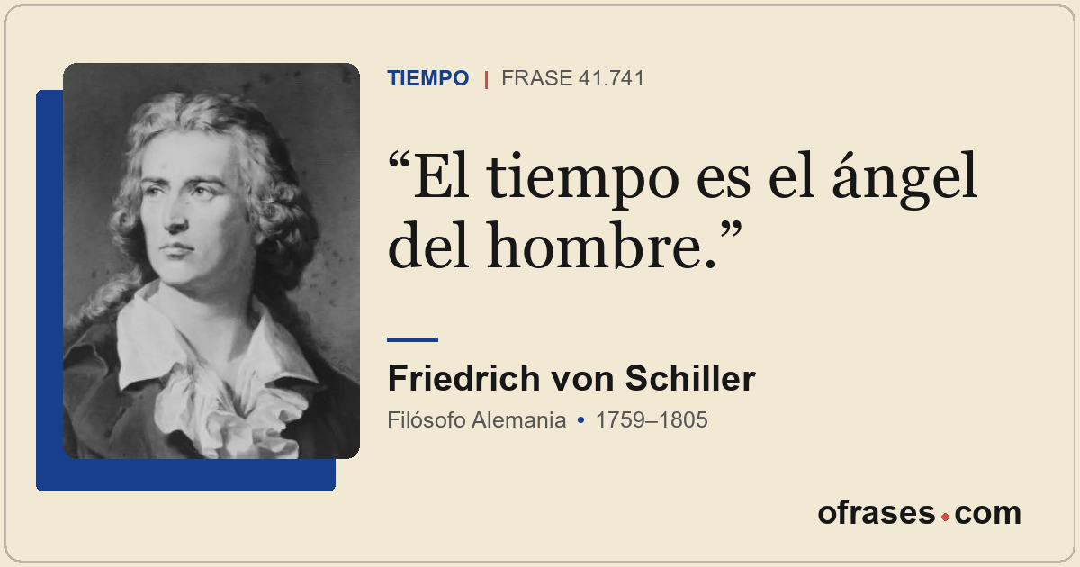 El tiempo es el ángel del hombre.
