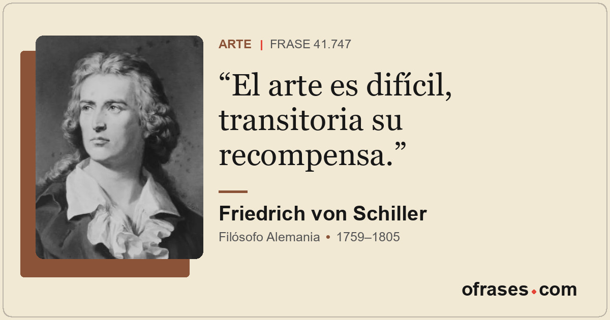 El arte es difícil, transitoria su recompensa.