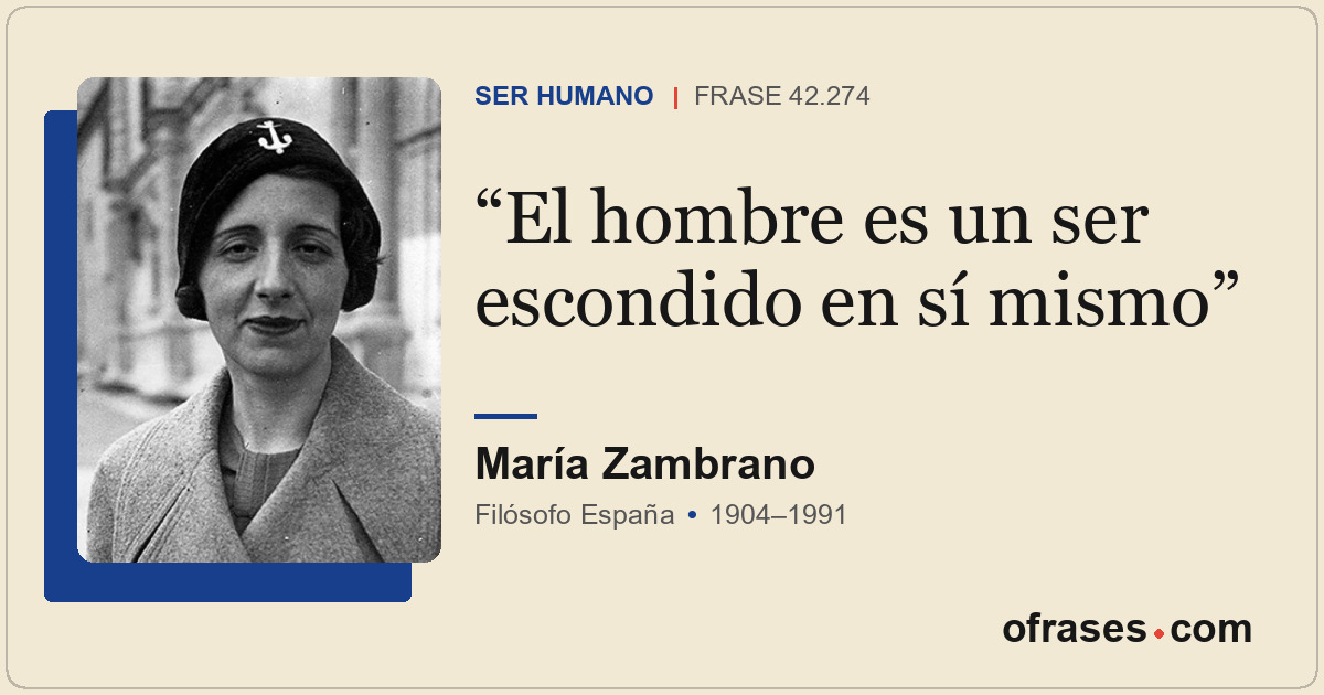 El hombre es un ser escondido en sí mismo