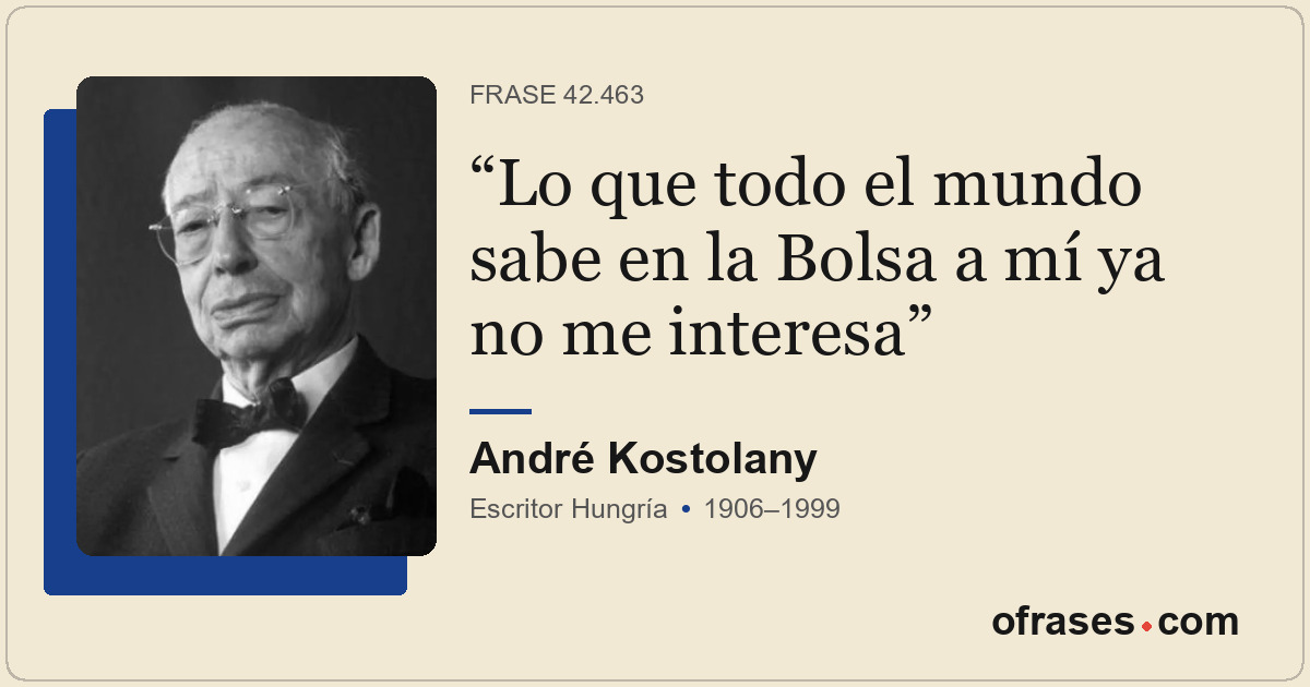 Lo que todo el mundo sabe en la Bolsa a mí ya no me interesa