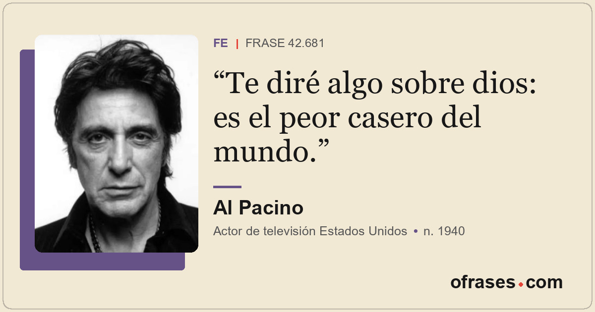 Te diré algo sobre dios: es el peor casero del mundo.