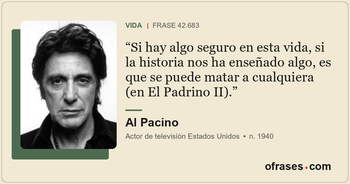 Si hay algo seguro en esta vida, si la historia nos ha enseñado algo, es que se...