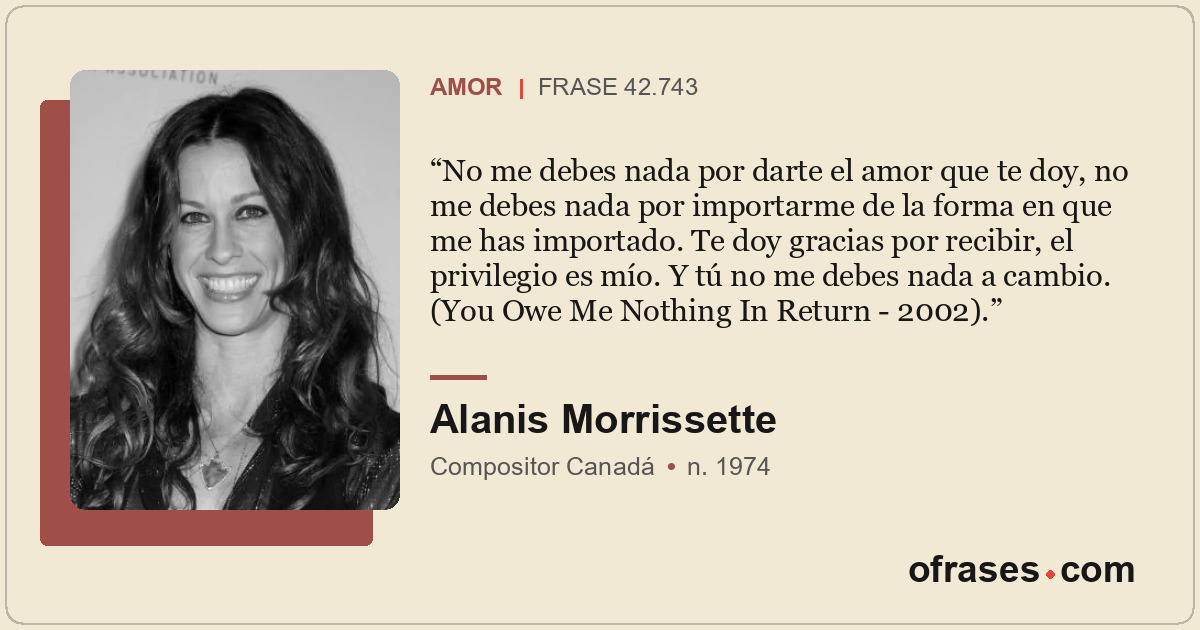 No me debes nada por darte el amor que te doy, no me debes nada por importarme d...