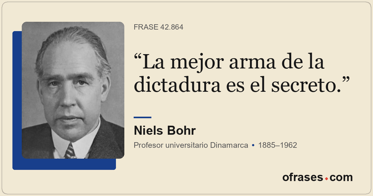 La mejor arma de la dictadura es el secreto.