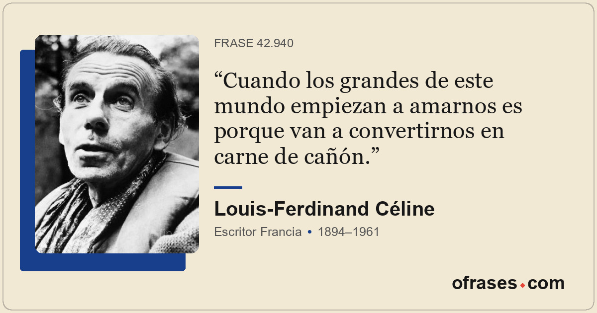 Cuando los grandes de este mundo empiezan a amarnos es porque van a convertirnos...