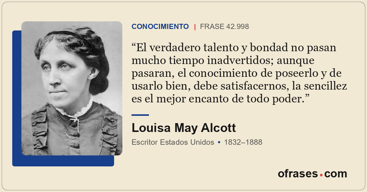 El verdadero talento y bondad no pasan mucho tiempo inadvertidos; aunque pasaran...