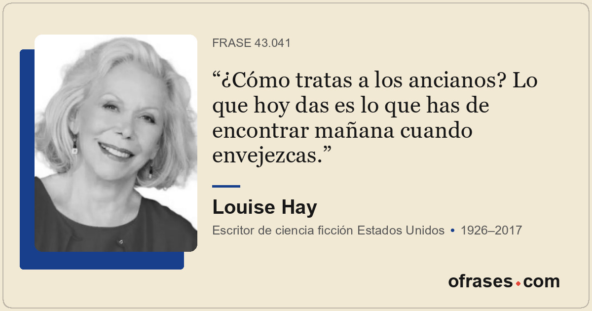 ¿Cómo tratas a los ancianos? Lo que hoy das es lo que has de encontrar mañana cu...