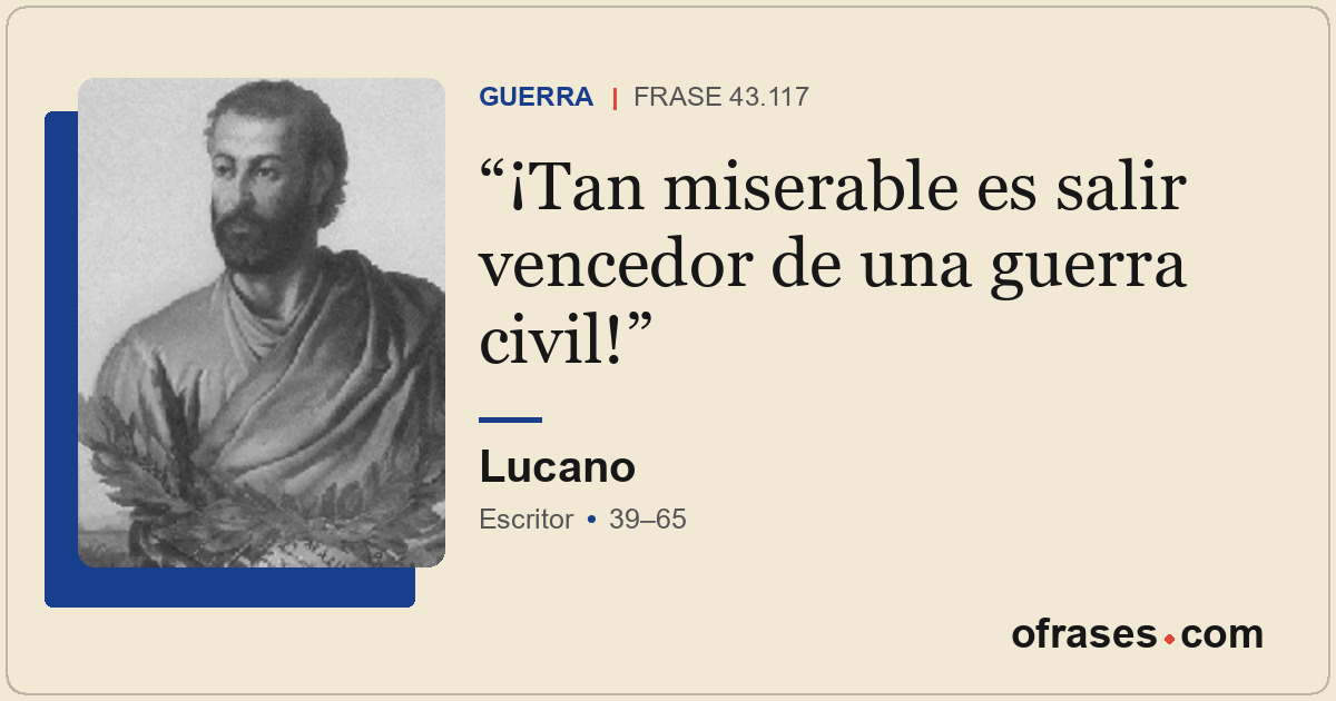 ¡Tan miserable es salir vencedor de una guerra civil!
