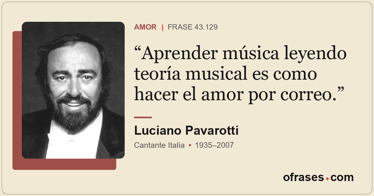 Aprender música leyendo teoría musical es como hacer el amor por correo.