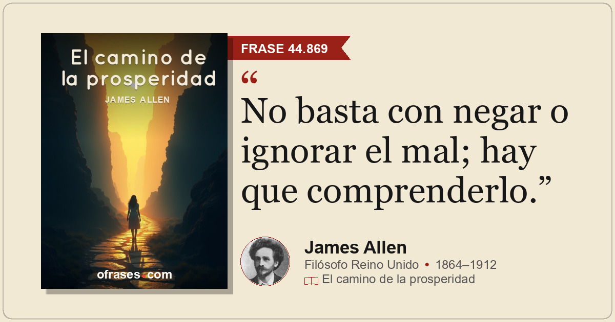 No basta con negar o ignorar el mal; hay que comprenderlo.
