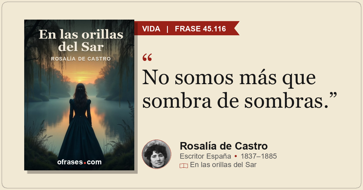 No somos más que sombra de sombras.