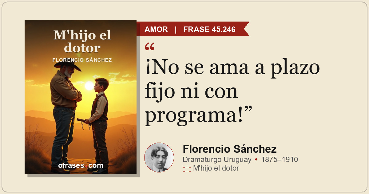 ¡No se ama a plazo fijo ni con programa!