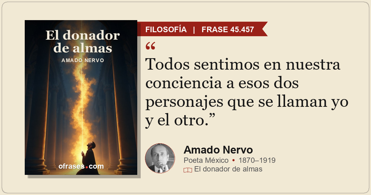 Todos sentimos en nuestra conciencia a esos dos personajes que se llaman yo y el...