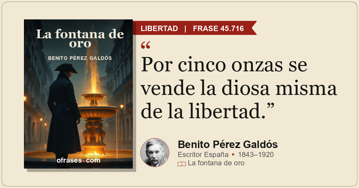 Por cinco onzas se vende la diosa misma de la libertad.