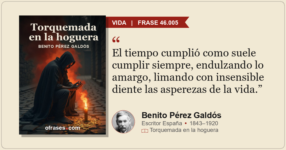 El tiempo cumplió como suele cumplir siempre, endulzando lo amargo, limando con...