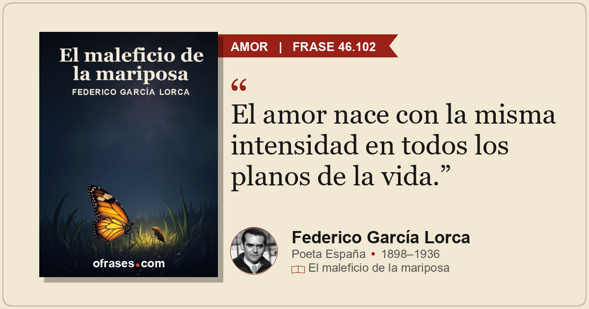 El amor nace con la misma intensidad en todos los planos de la vida.
