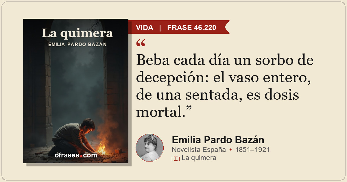 Beba cada día un sorbo de decepción: el vaso entero, de una sentada, es dosis mo...