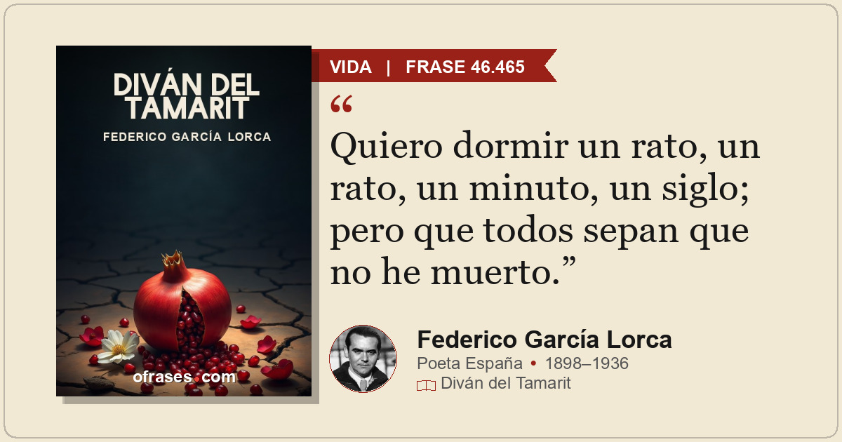 Quiero dormir un rato, un rato, un minuto, un siglo; pero que todos sepan que no...