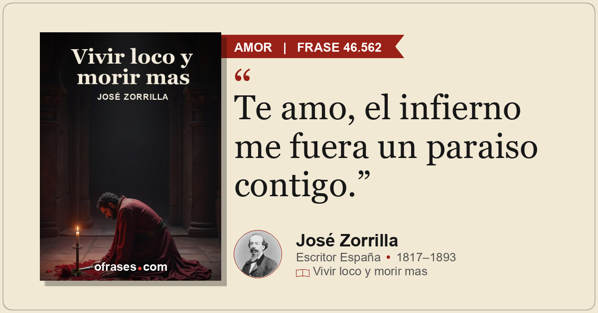 Te amo, el infierno me fuera un paraiso contigo.