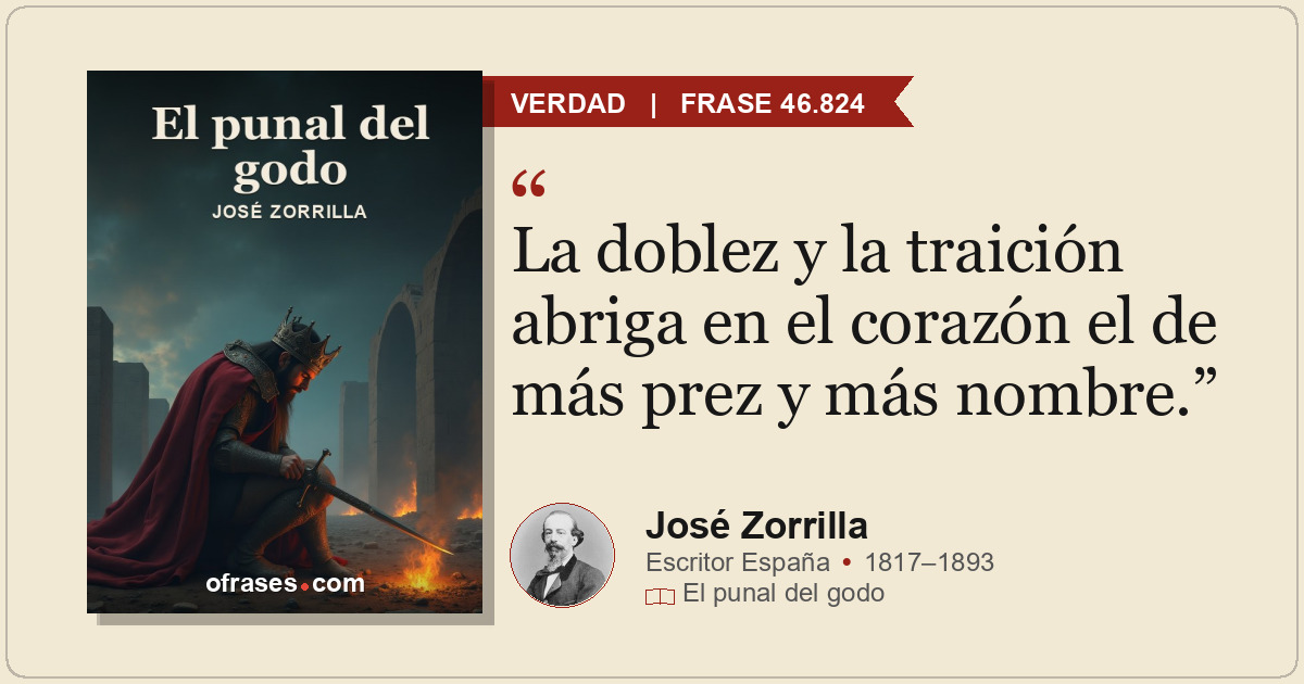 La doblez y la traición abriga en el corazón el de más prez y más nombre.
