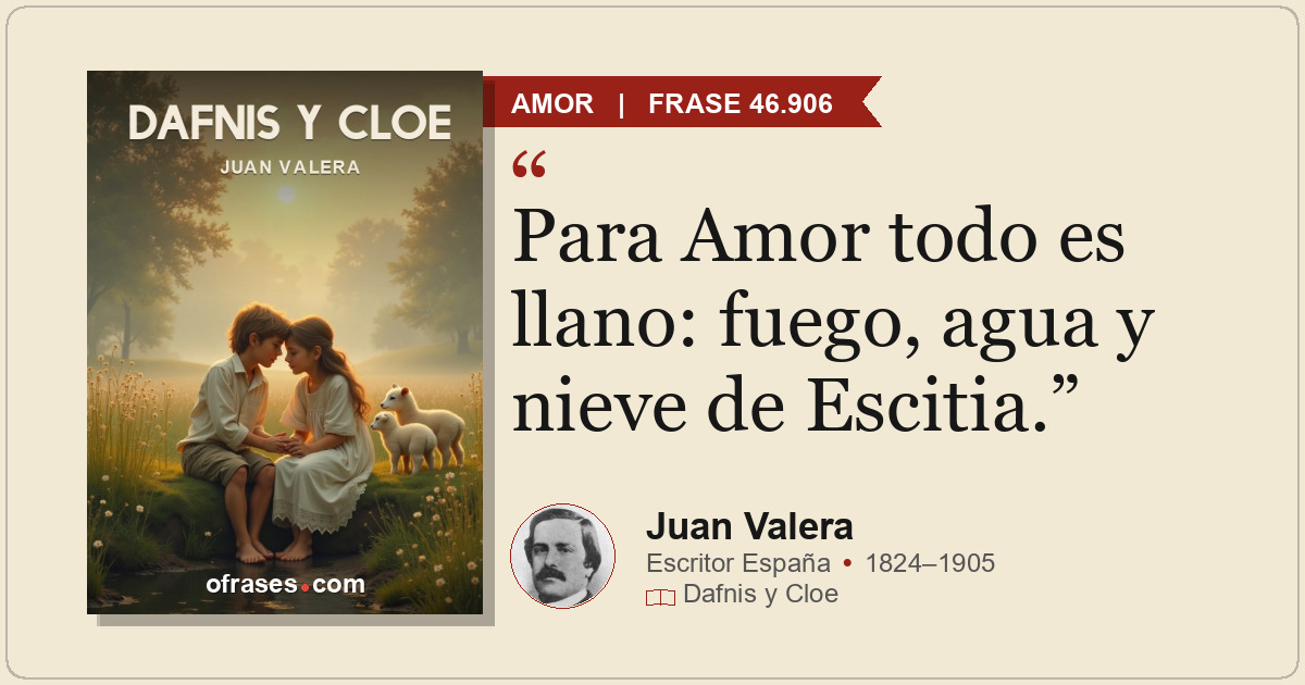 Para Amor todo es llano: fuego, agua y nieve de Escitia.