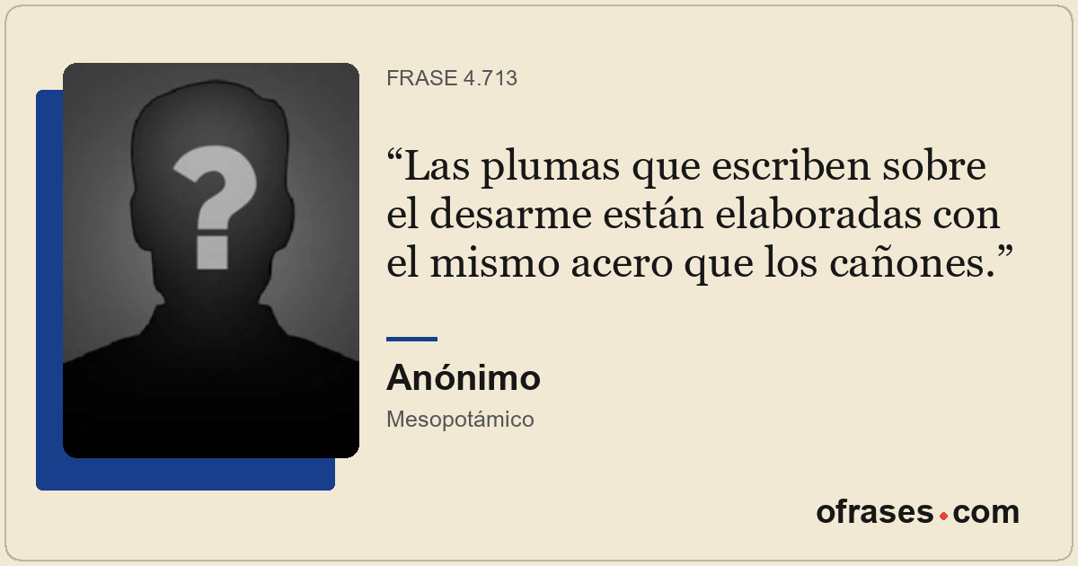 Las plumas que escriben sobre el desarme están elaboradas con el mismo acero que...