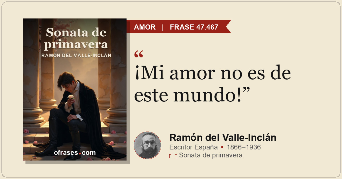 ¡Mi amor no es de este mundo!