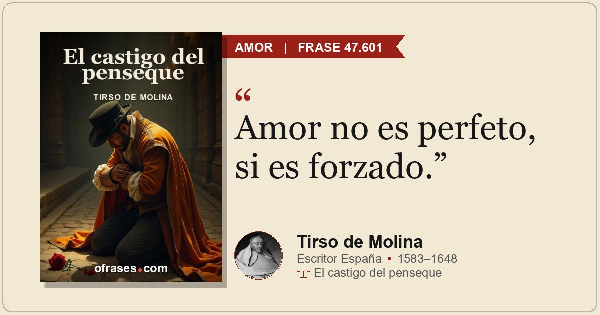 Amor no es perfeto, si es forzado.
