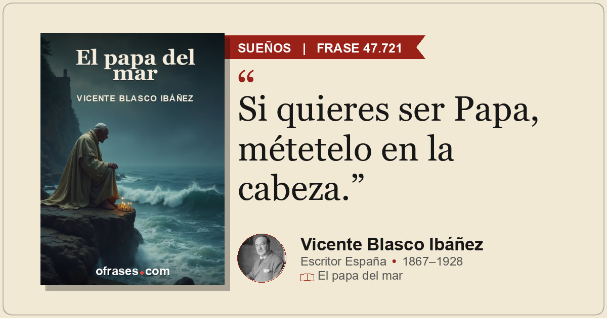 Si quieres ser Papa, métetelo en la cabeza.