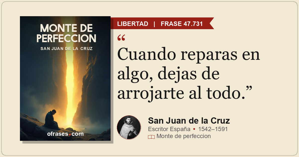 Cuando reparas en algo, dejas de arrojarte al todo.