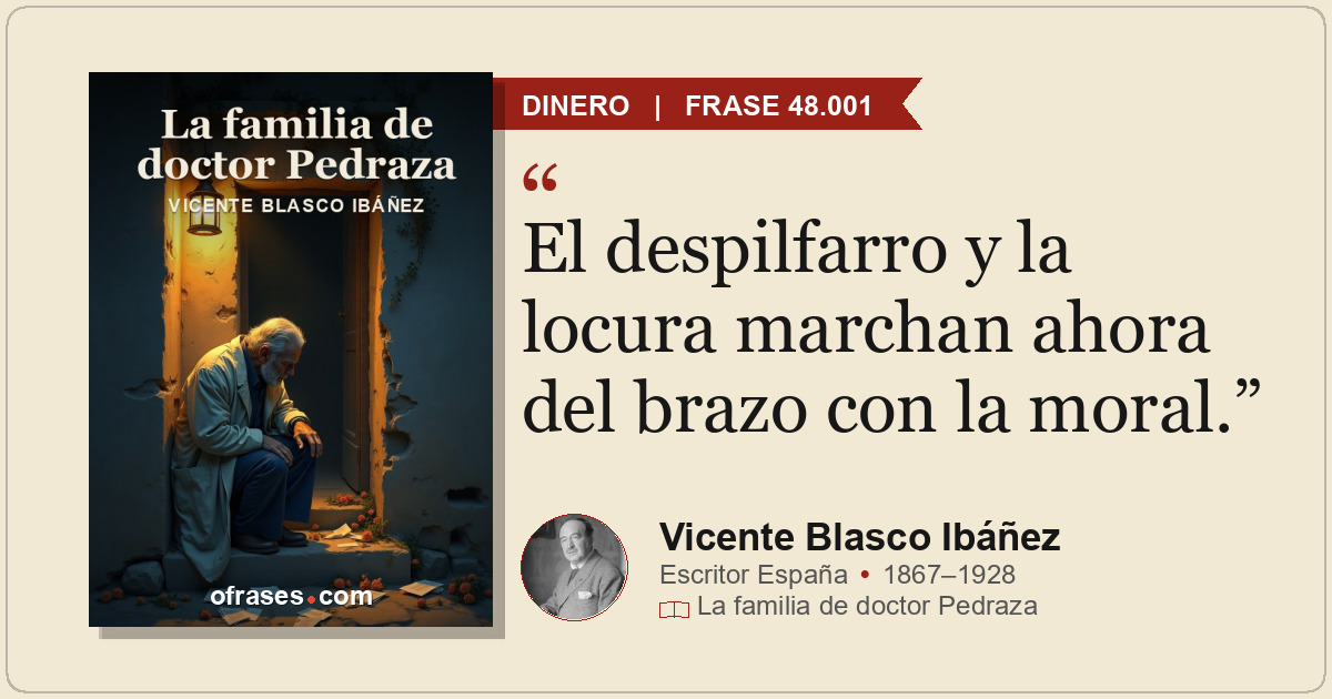El despilfarro y la locura marchan ahora del brazo con la moral.