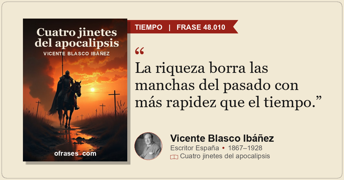 La riqueza borra las manchas del pasado con más rapidez que el tiempo.