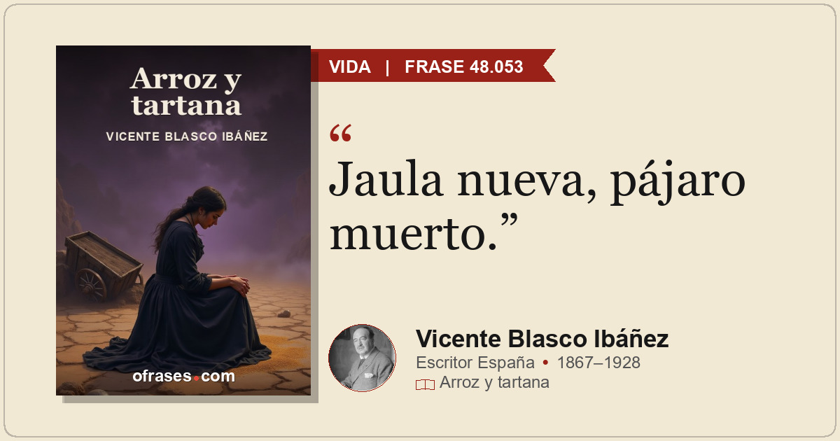 Jaula nueva, pájaro muerto.