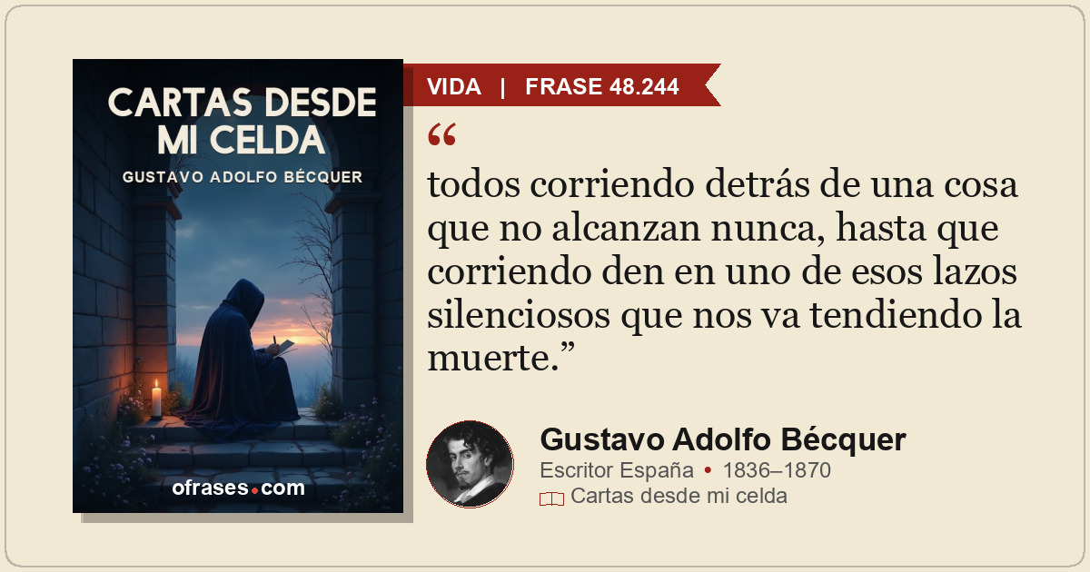 todos corriendo detrás de una cosa que no alcanzan nunca, hasta que corriendo de...