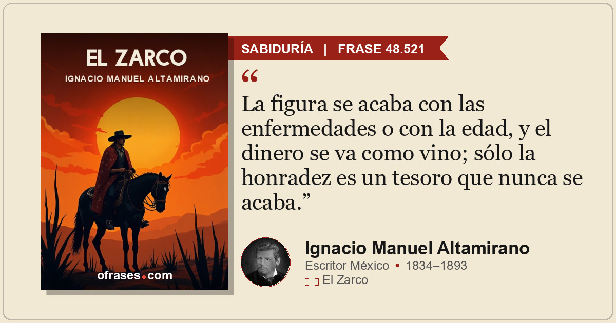 La figura se acaba con las enfermedades o con la edad, y el dinero se va como vi...