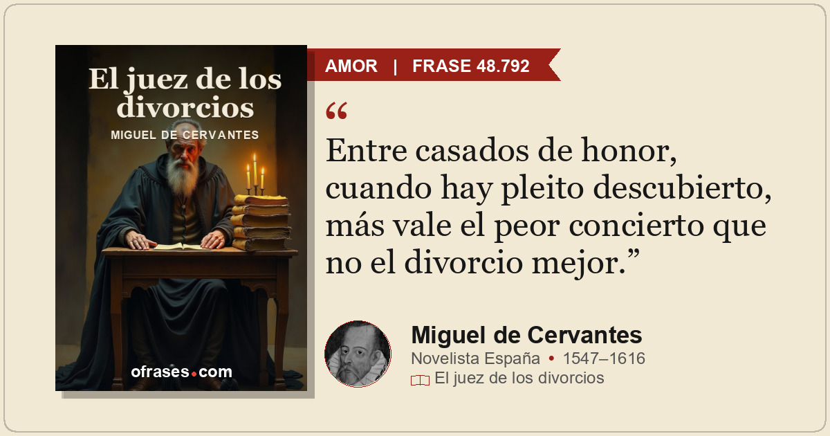 Entre casados de honor, cuando hay pleito descubierto, más vale el peor conciert...