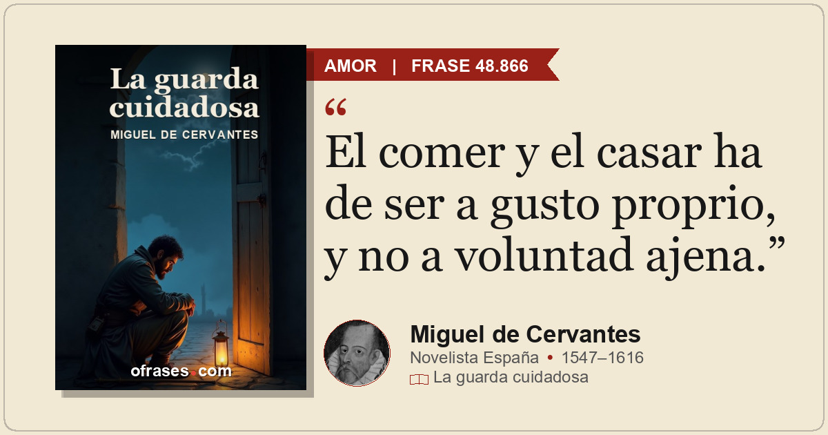 El comer y el casar ha de ser a gusto proprio, y no a voluntad ajena.