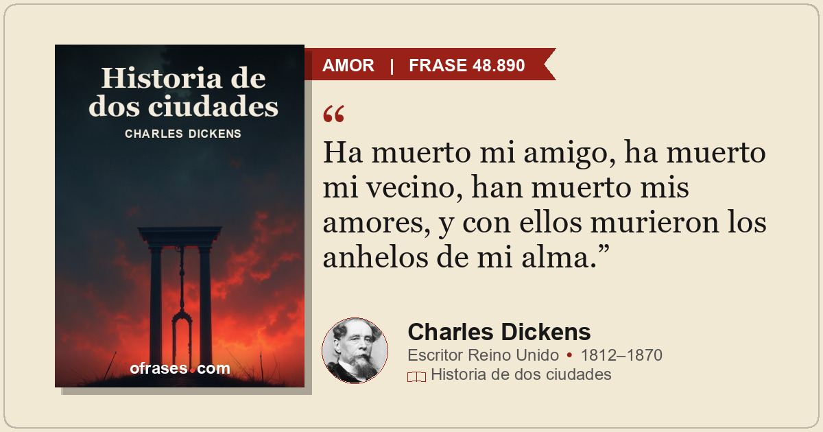 Ha muerto mi amigo, ha muerto mi vecino, han muerto mis amores, y con ellos muri...