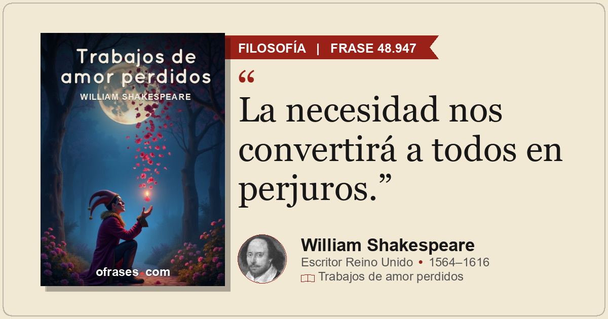 La necesidad nos convertirá a todos en perjuros.