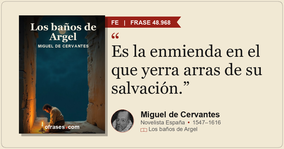 Es la enmienda en el que yerra arras de su salvación.