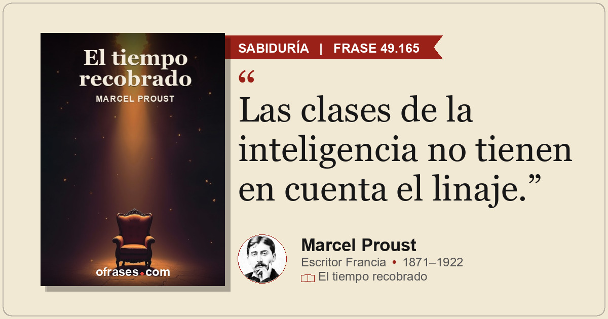 Las clases de la inteligencia no tienen en cuenta el linaje.