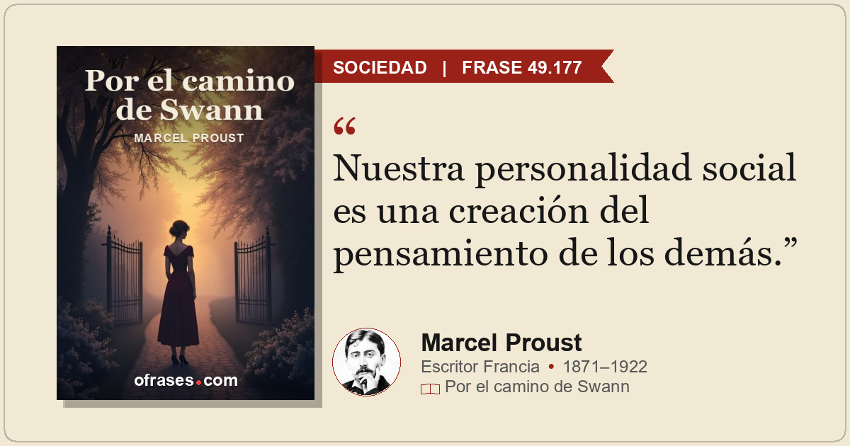 Nuestra personalidad social es una creación del pensamiento de los demás.
