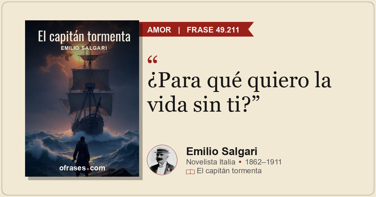 ¿Para qué quiero la vida sin ti?