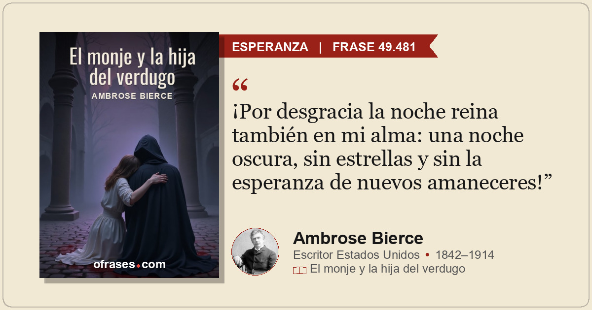 ¡Por desgracia la noche reina también en mi alma: una noche oscura, sin estrella...