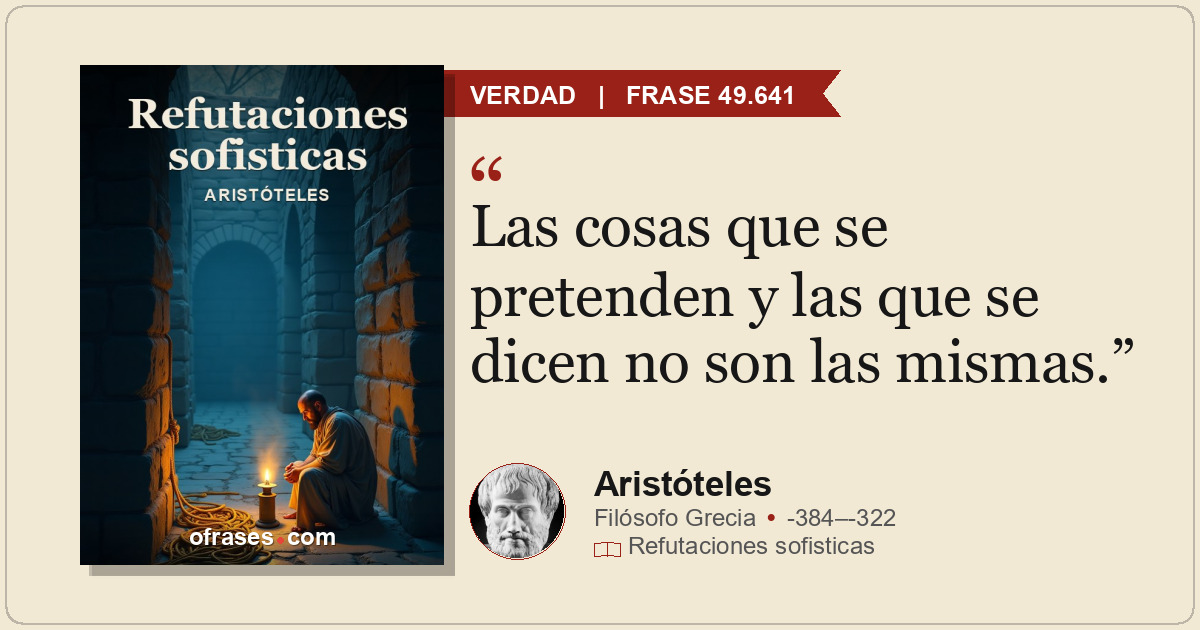 Las cosas que se pretenden y las que se dicen no son las mismas.