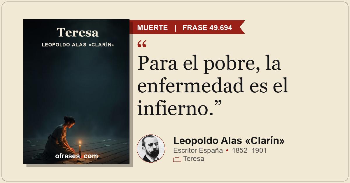 Para el pobre, la enfermedad es el infierno.
