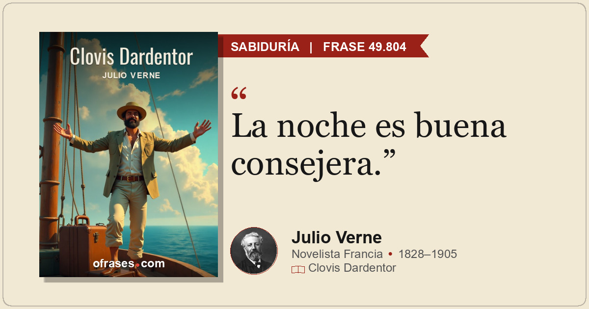 La noche es buena consejera.