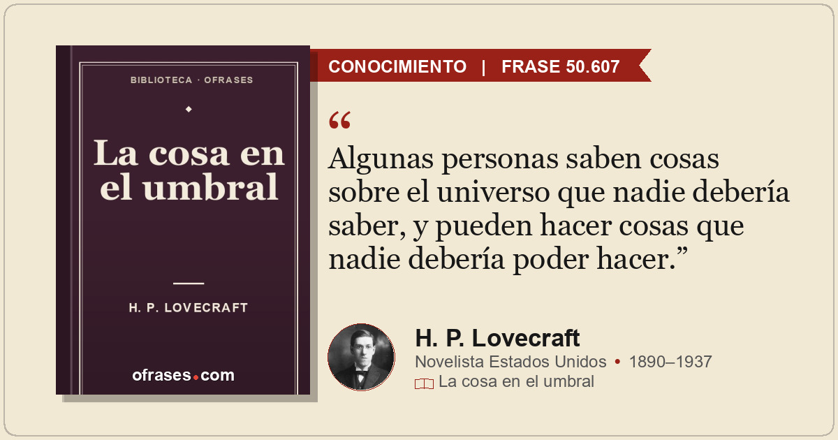 Algunas personas saben cosas sobre el universo que nadie debería saber, y pueden...