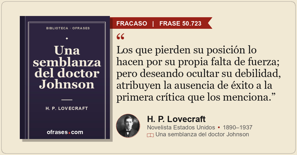 Los que pierden su posición lo hacen por su propia falta de fuerza; pero deseand...