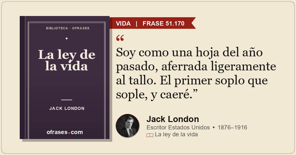 Soy como una hoja del año pasado, aferrada ligeramente al tallo. El primer soplo...